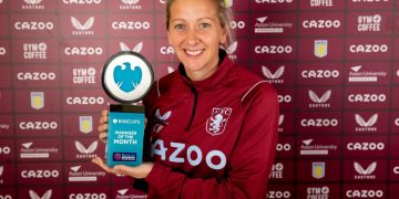 Aston Villa’s Rachel Day and Carla Ward win Barclays player and manager of the month awards